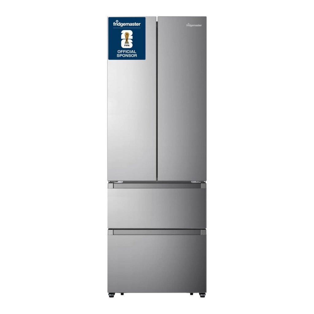 Fridgemaster MF70450ES French Door Fridge Freezer, 485L, Total No Frost, Silver