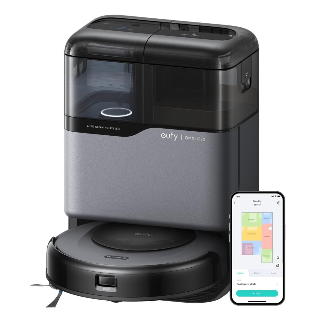 eufy Omni C20 Robot Vacuum & Mop with All-in-One Station, Black (T2280)