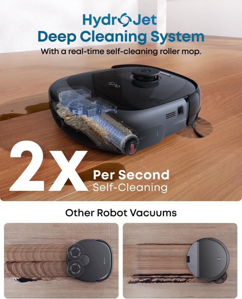 eufy E25 Robot Vacuum & Mop with All-in-One Station, Black (T2353) — view 5